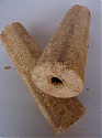 Premium Nadelholzbrikett, rund mit Loch