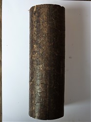 Rindenbrikett, rund ohne Loch(Gluthalter)
